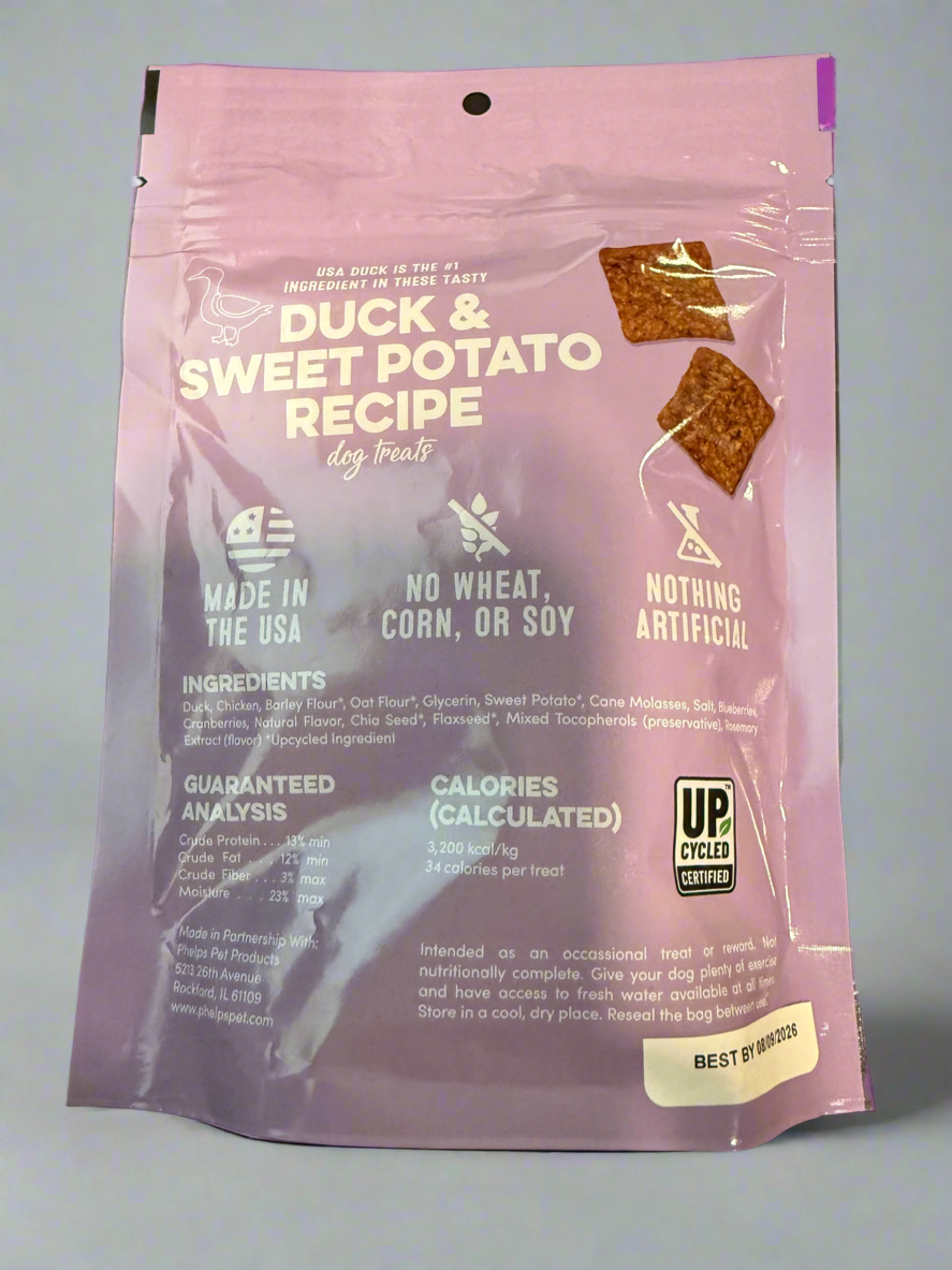 Asakas Premium “Duck and Sweet Potato Jerky Bites” Dog Treats