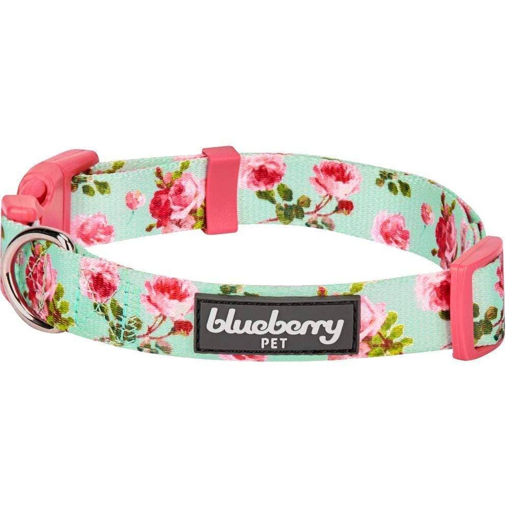 Spring Floral Pattern Light-weighted Adjustable Dog Collar