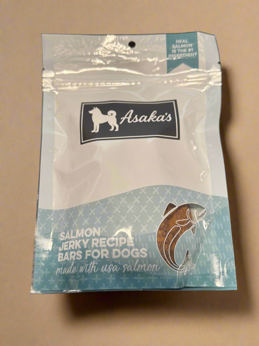 Asakas Premium “Salmon Jerky Bars” Dog Treats